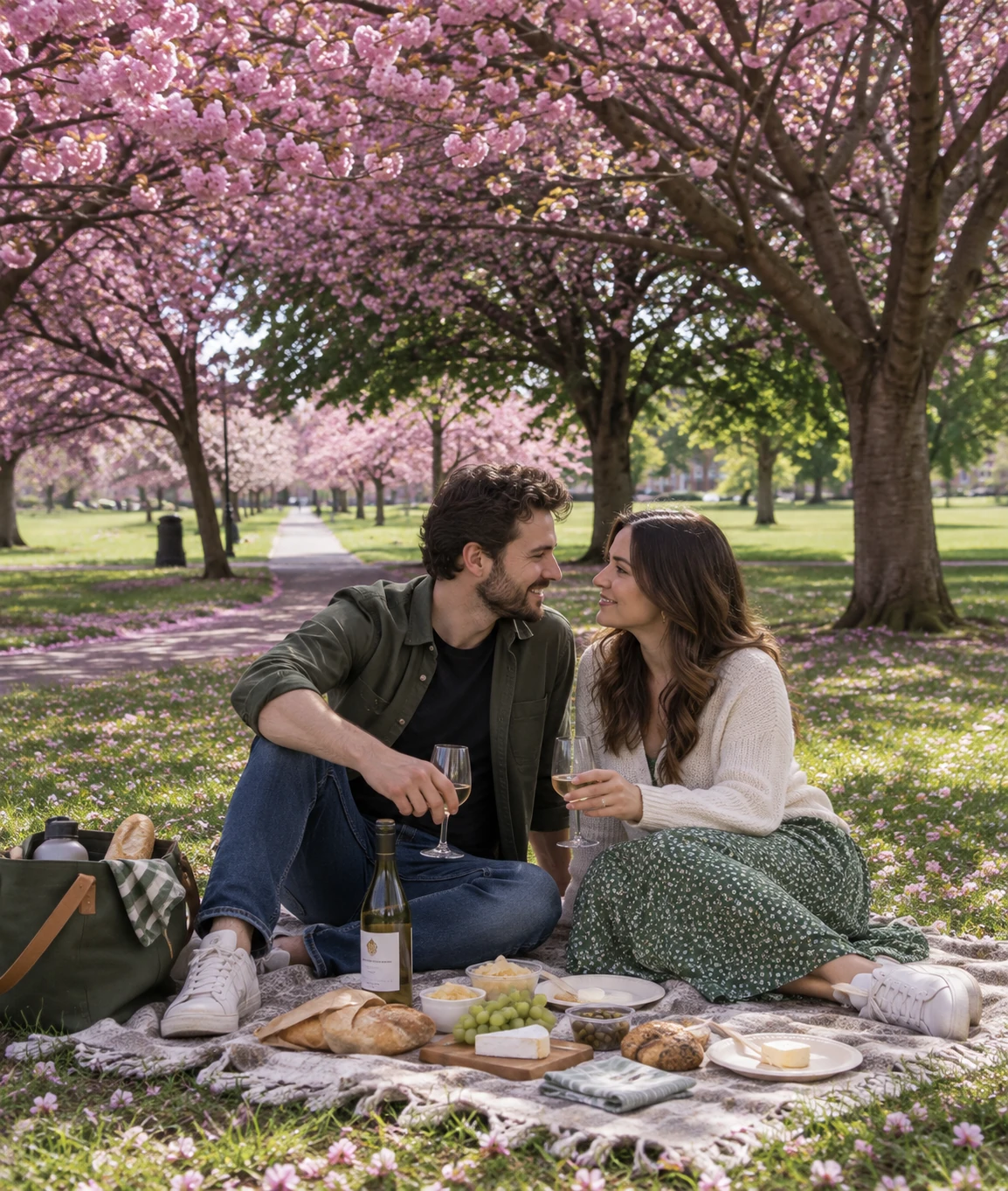 Couple enjoying a romantic Mystery Picnic day out in Harrogate, North Yorkshire