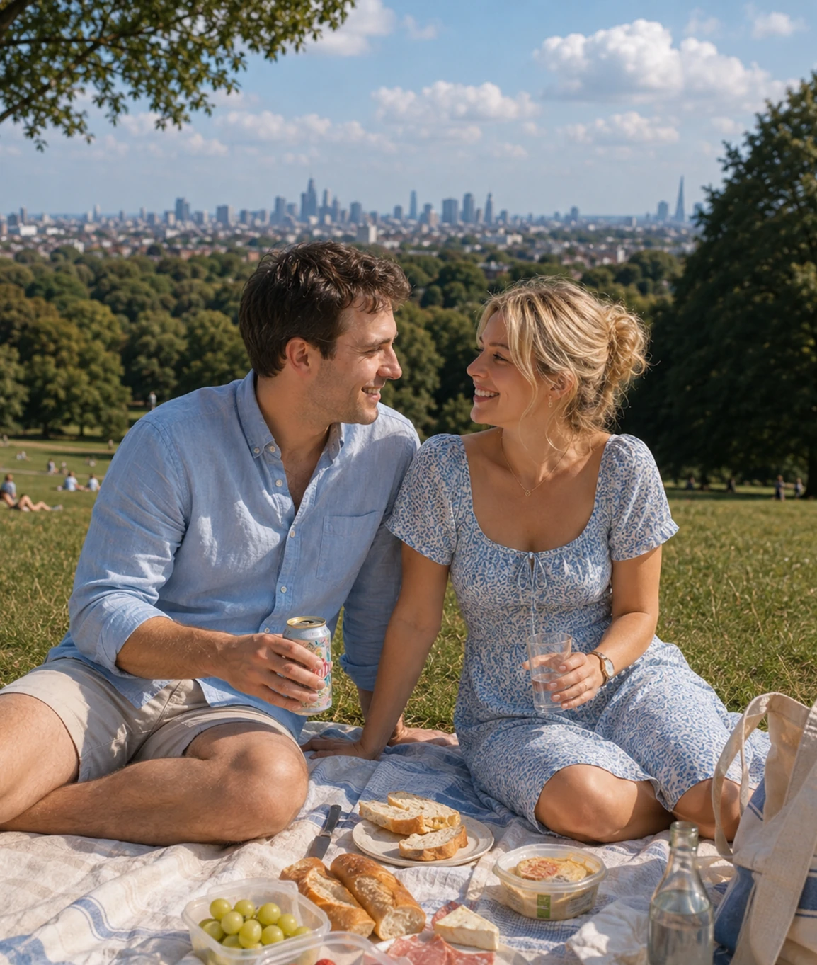 Romantic Mystery Picnic for two on Hampstead Heath with London skyline views